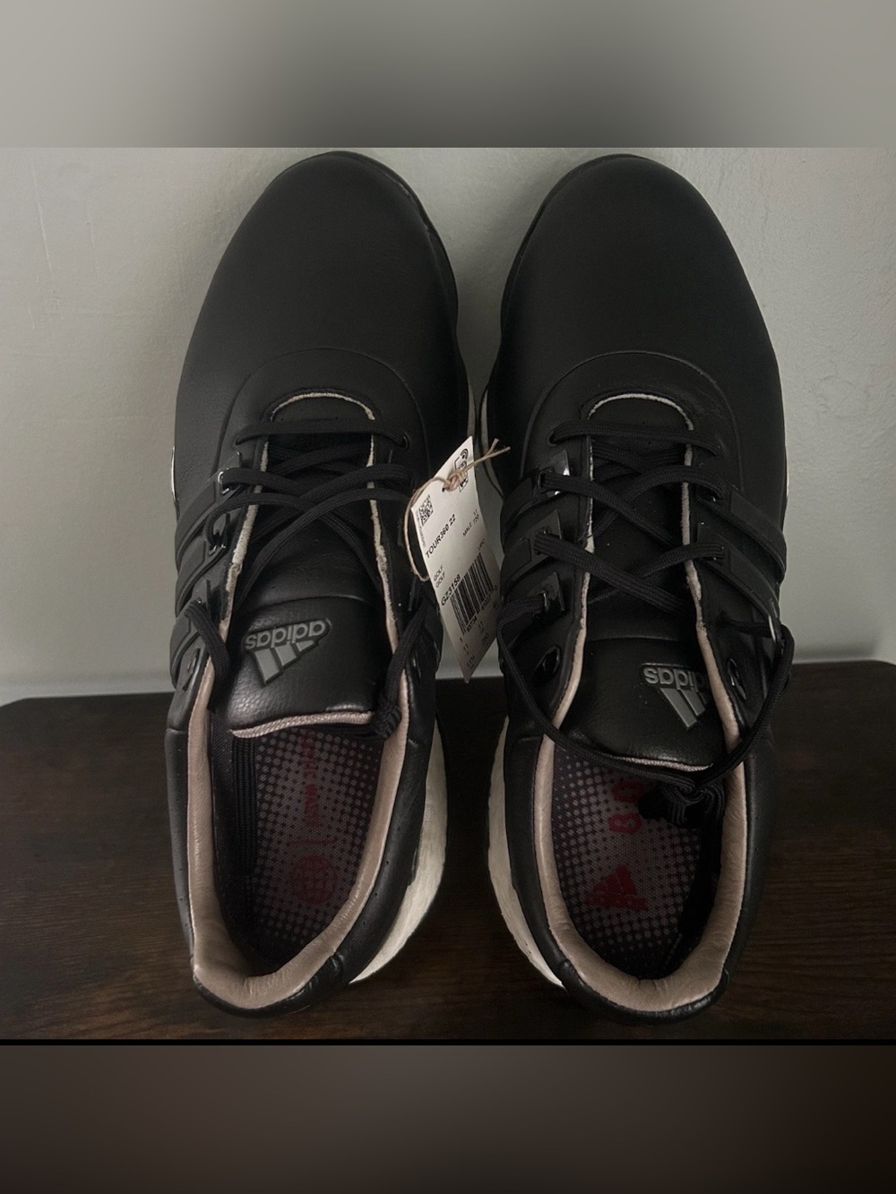 Adidas Tour360 22 Men’s Leather Golf Shoes Black Size 11.5 GZ3158 - Picture 5 of 10